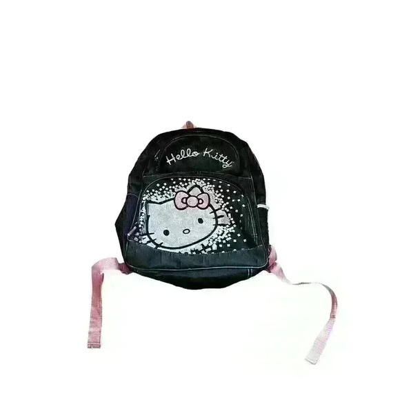 Sanrio Hello Kitty Glitter Backpack Pink & Black - Picture 1 of 6